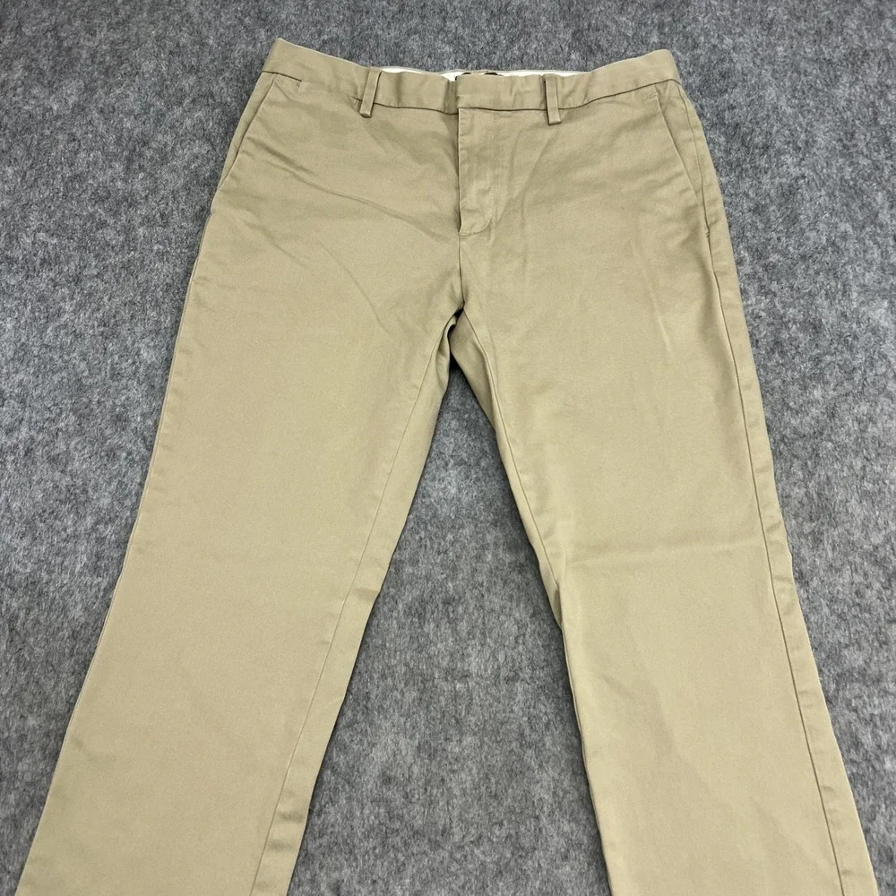 Banana Republic Pants Mens 33x32 Beige Rapid Movement Chino Fulton Skinny 33x30*